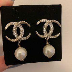 Authentic Chanel earrings with peal